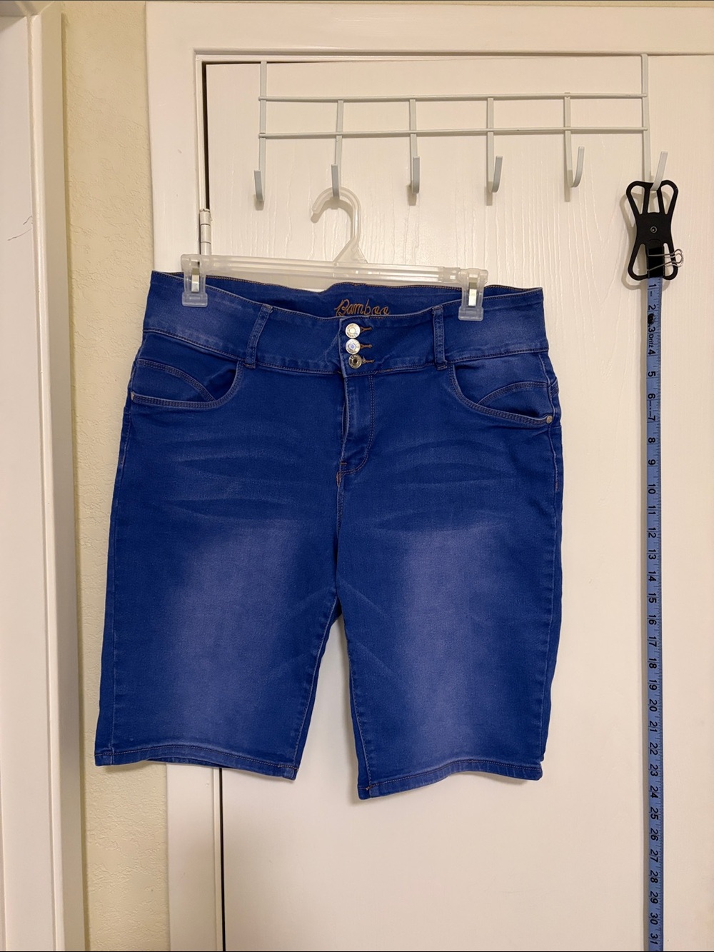 BAMBOO Women's Denim Bermuda Shorts in Blue